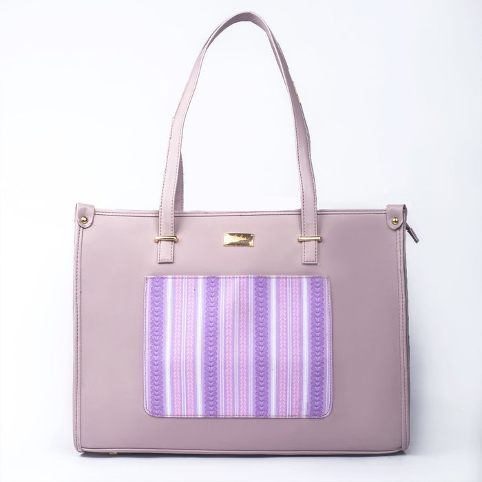 Lilac Leaves Box Tote bag