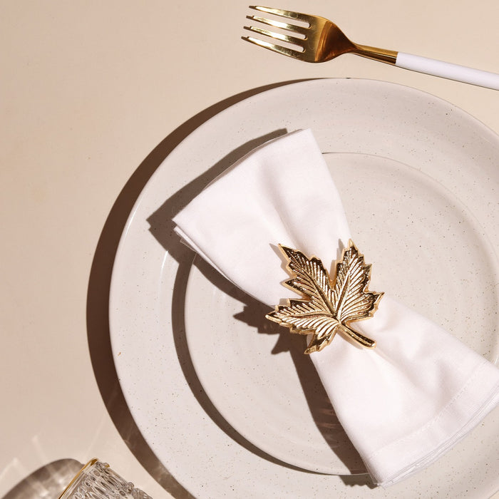 Elegant Napkin Rings for Dining Table, Maple Leaf