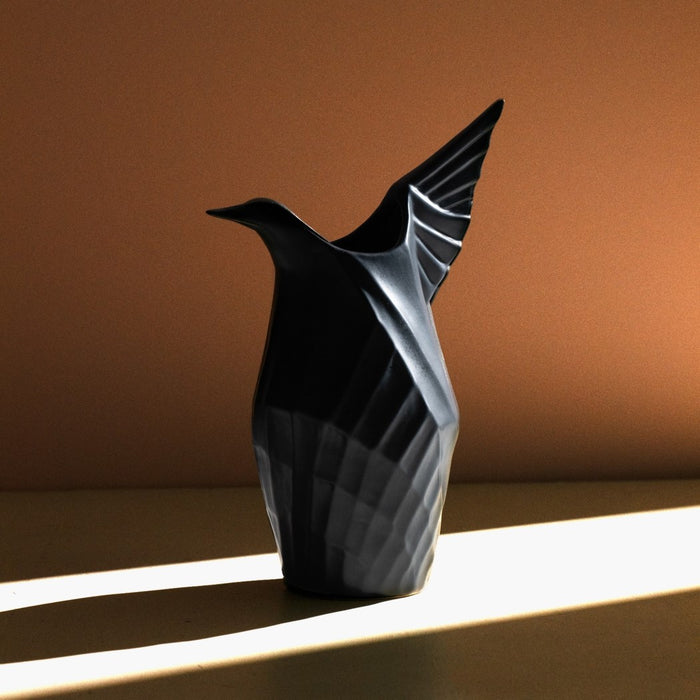 Origami Bird Vase | Ceramic Flower Vase | 9 inch