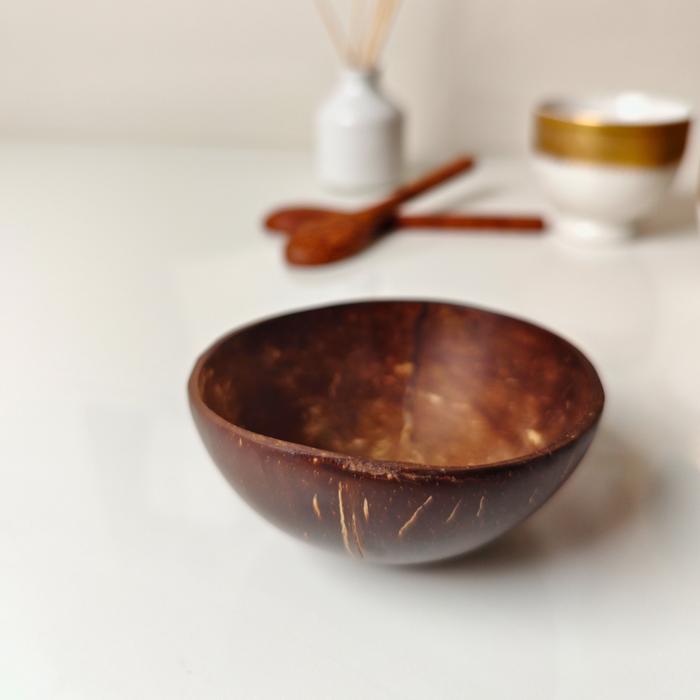 Eco-Friendly Coconut Shell Mini Bowls - Set of 2 | Sustainable Home Deccor