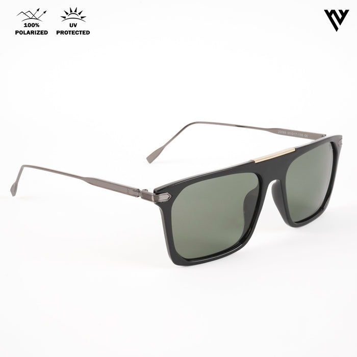 Voyage Exclusive Shine Black Polarized Wayfarer Sunglasses for Men & Women - PMG4450