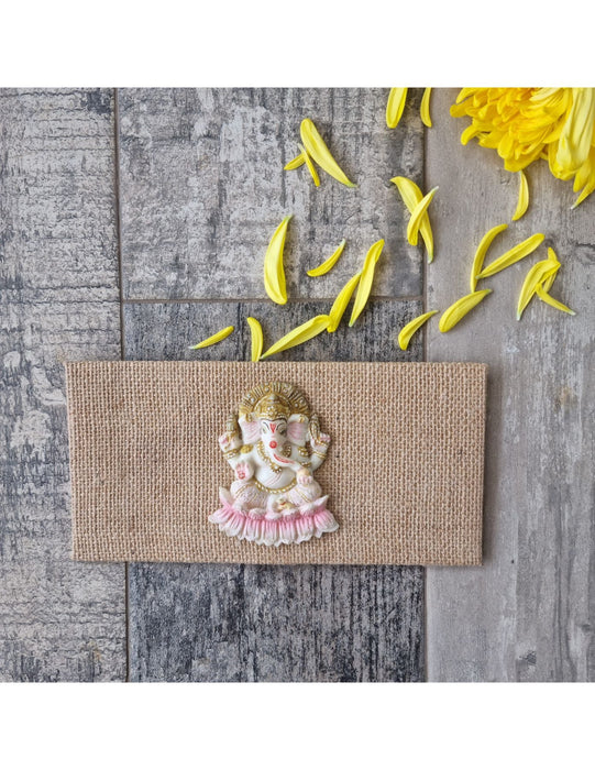 Ganesha Envelope Set: Sand Brown And Mocha Jute Combo