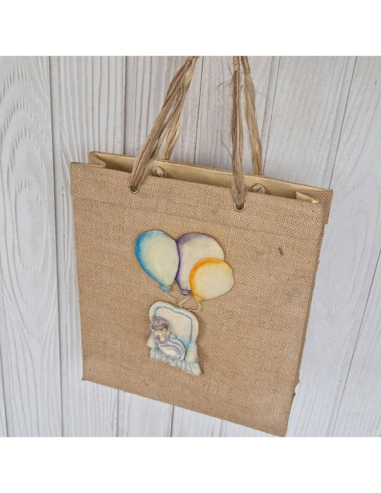 Festive Bag Set: Peanut Autumn Leaf And Baby Shower Jute Combo