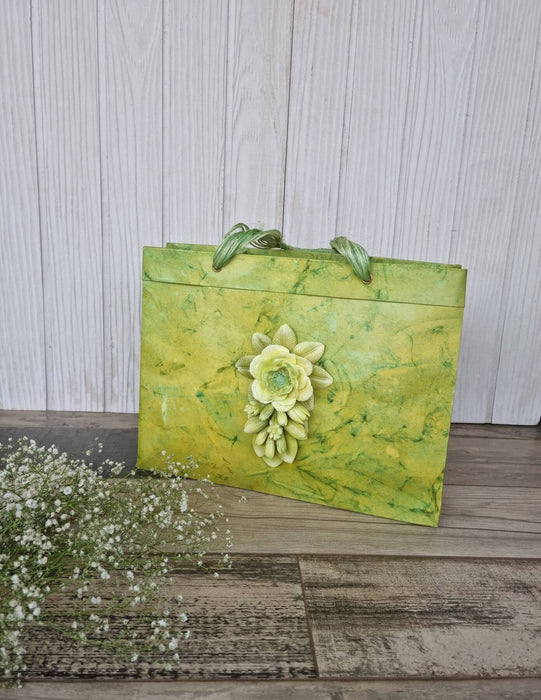 Hinted Lime Green Paper Bag