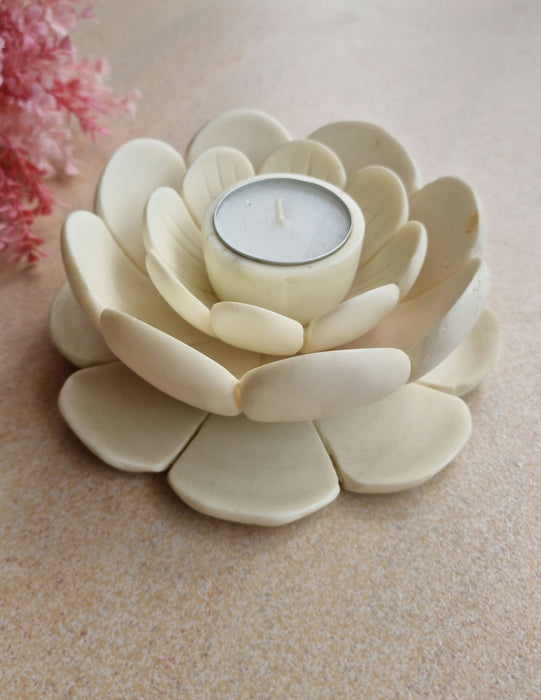 Blossoming Marble Tealight Holder