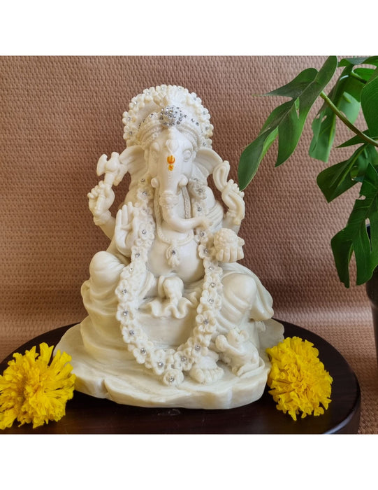 Royal-Ivory Ganesh Idol