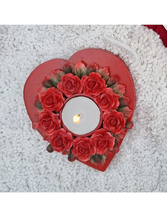 Crimson-Hearted Tealight Holder