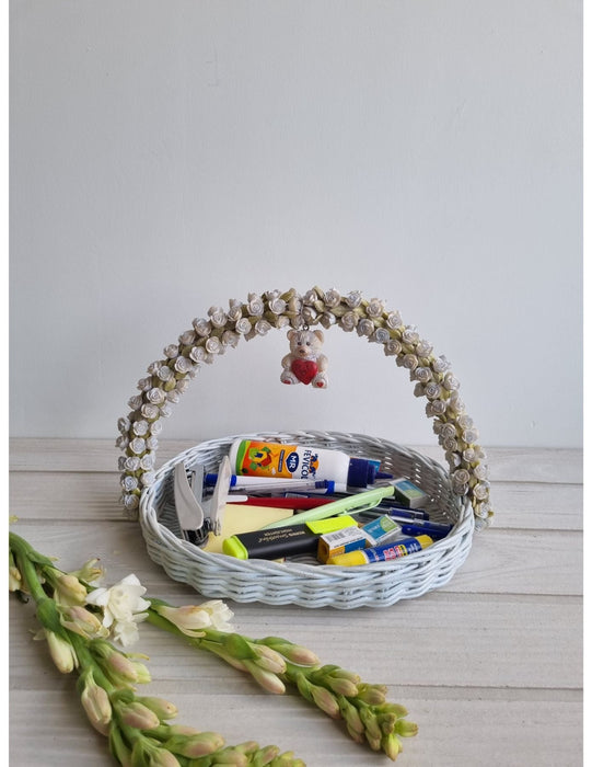 Ceremonial Teddy-Tasseled Basket