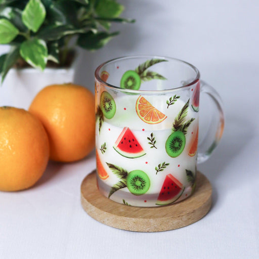 Fruit Fest Glass Mug - Strokes by Namrata Mehta