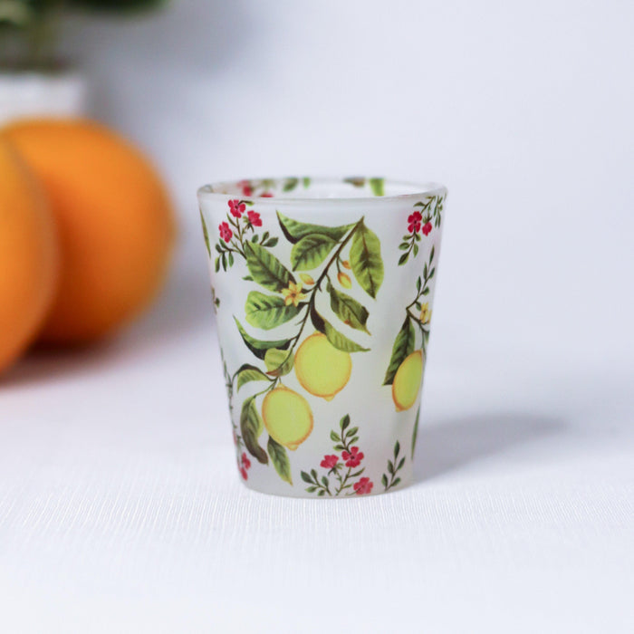 Zesty Lemon Frosted Shot Glasses - Strokes by Namrata Mehta