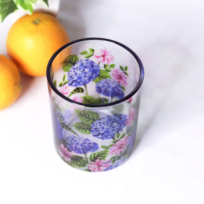 Hydrangea Beverage Glasses (Set of 2 and 4) - Strokes by Namrata Mehta