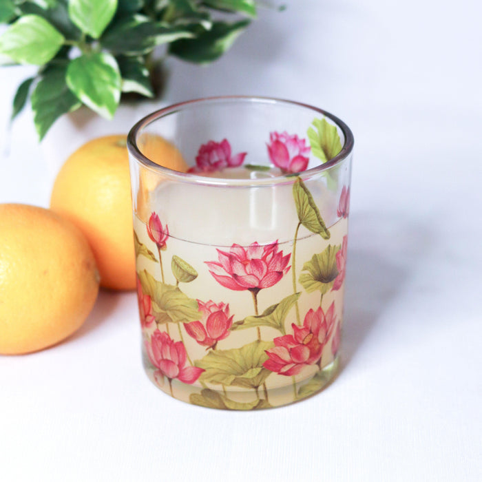 Lotus Field Beverage Glasses (Set of 2 and 4) - Strokes by Namrata Mehta