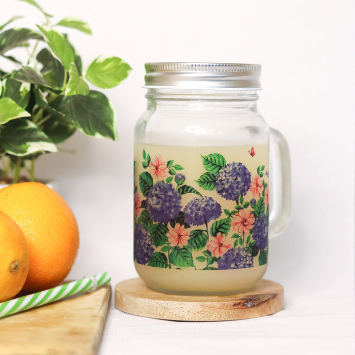 Hydrangea Mason Jar - Strokes by Namrata Mehta