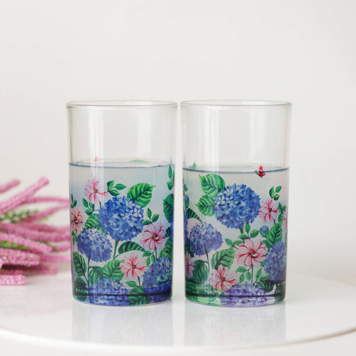 Hydrangea Tumblers (Set of 2 & 4) - Strokes by Namrata Mehta