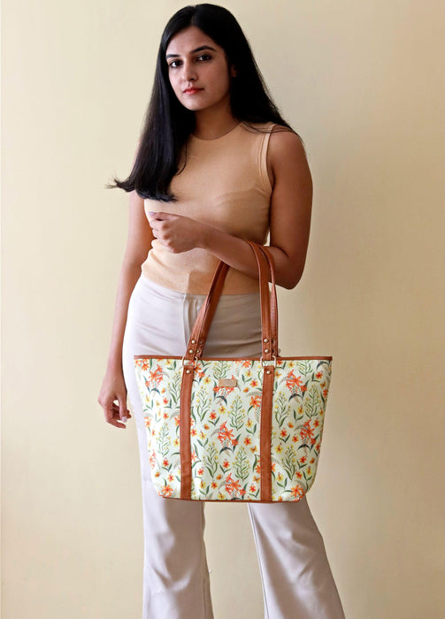 Summer Blossoms Tote Bag - Strokes by Namrata Mehta