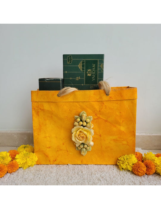 Floral Bag Set: Ginger Orange Rose Dandelion Sunflower Jute And Blush Twig Combo