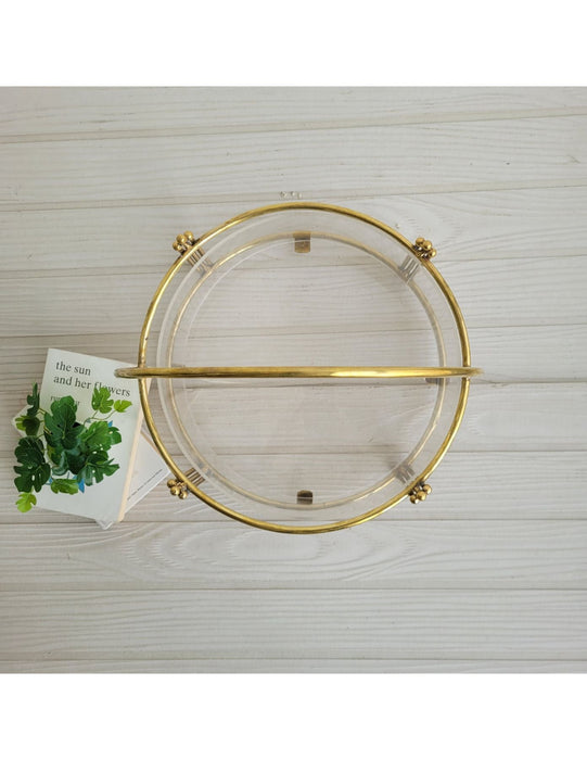 Floret Round Brass Basket