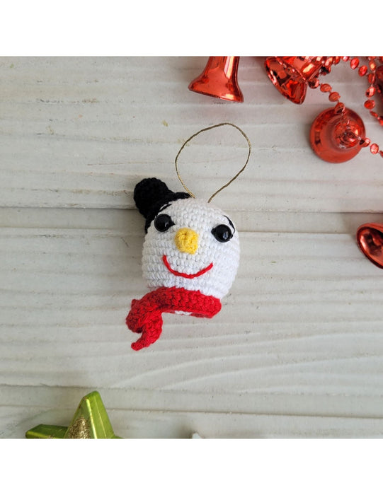 Handcrafted Snow Man Crochet