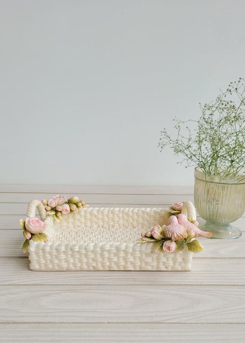 Birdie Floret Marble Dust Tray