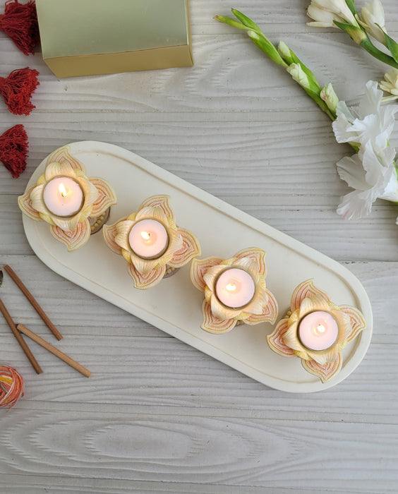 Quad Buttermilk Candle Platter