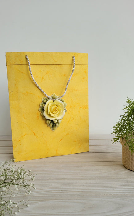 Sunflower-Bud Bag & Lime And Blush Rosette Combo