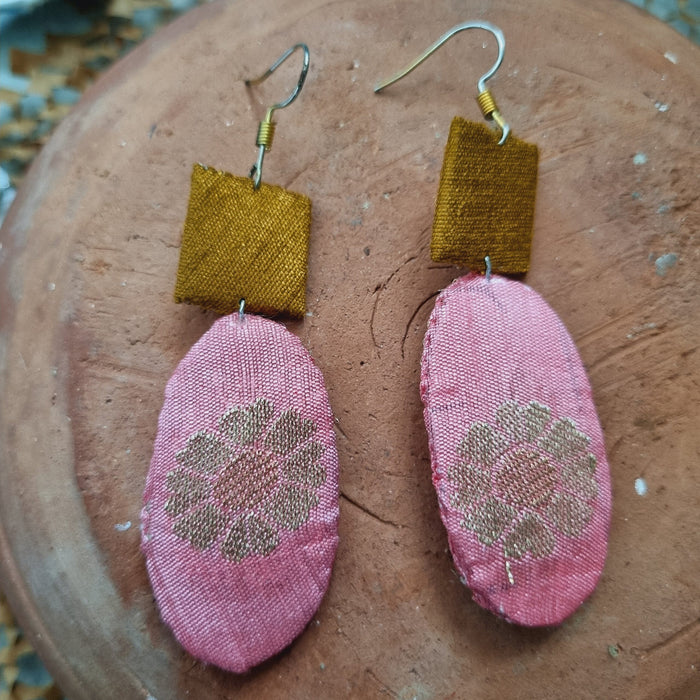 ROSY TEXTILE EARRING