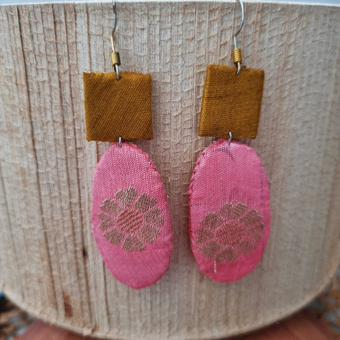 ROSY TEXTILE EARRING