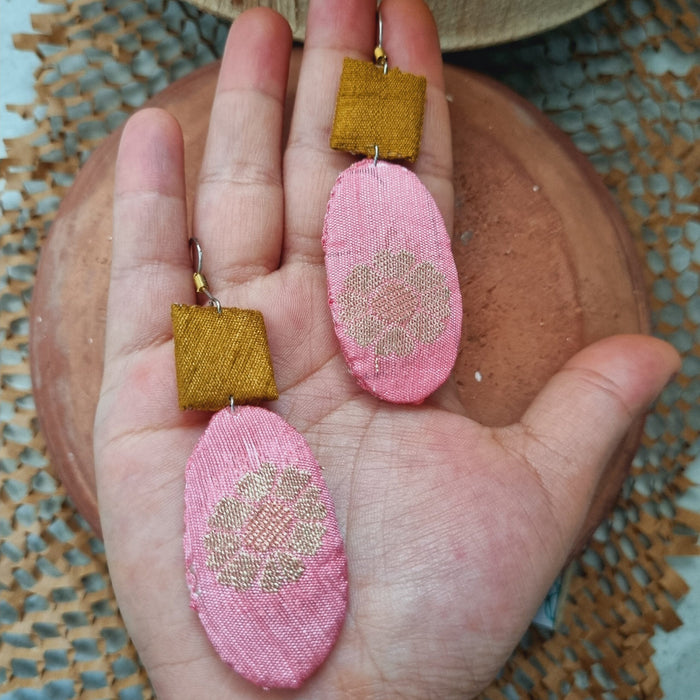 ROSY TEXTILE EARRING