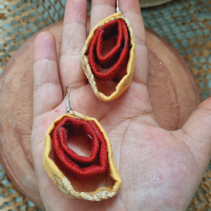 SCARLET TEXTILE EARRING