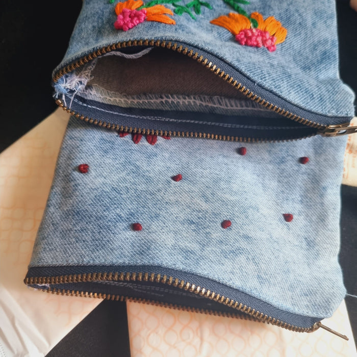 Upcycled Denim Pocket and Tote Combo (set of 2)