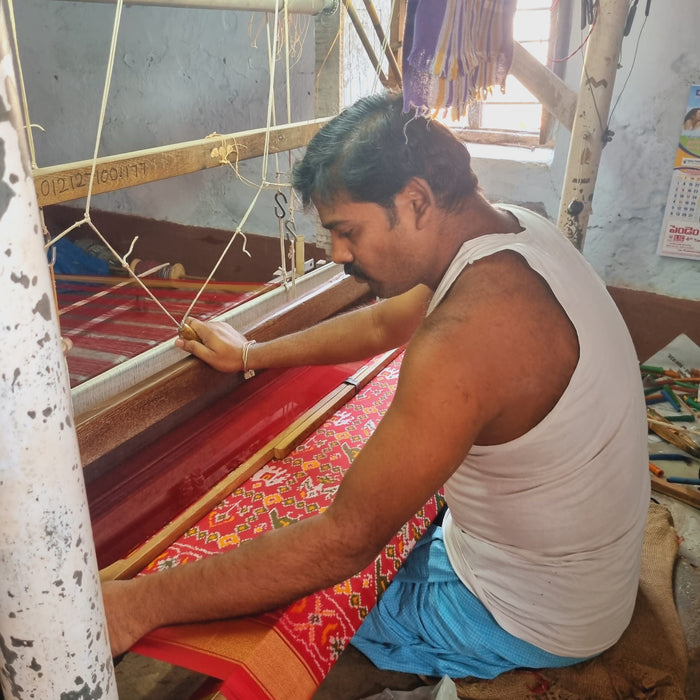 Sunlight ikat pochampally cotton dupatta