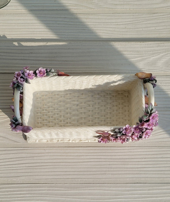 Lavender Field Ivory Basket