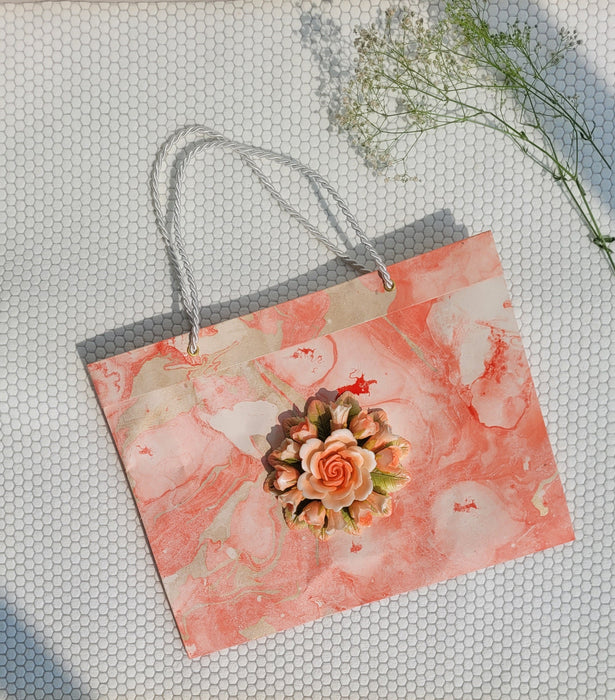 Blush Colourwash Paper Bag