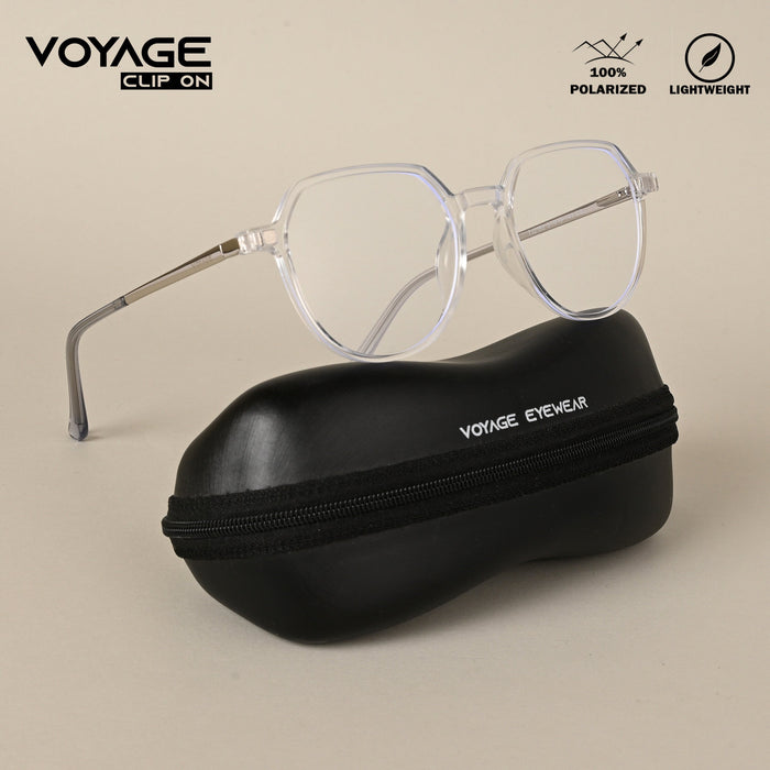 Voyage Transparent Wayfarer Clip-On Polarized Sunglasses for Men & Women - PMG4660