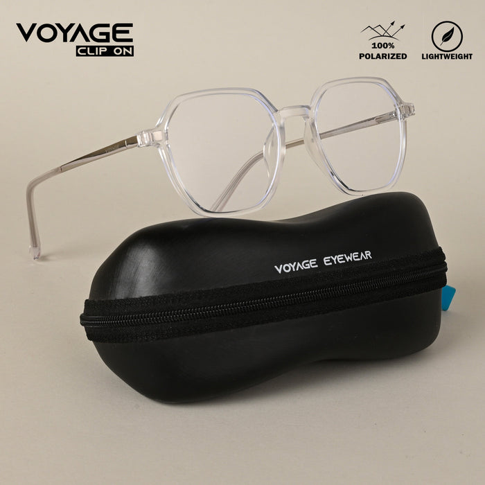 Voyage Transparent Wayfarer Clip-On Polarized Sunglasses for Men & Women - PMG4670