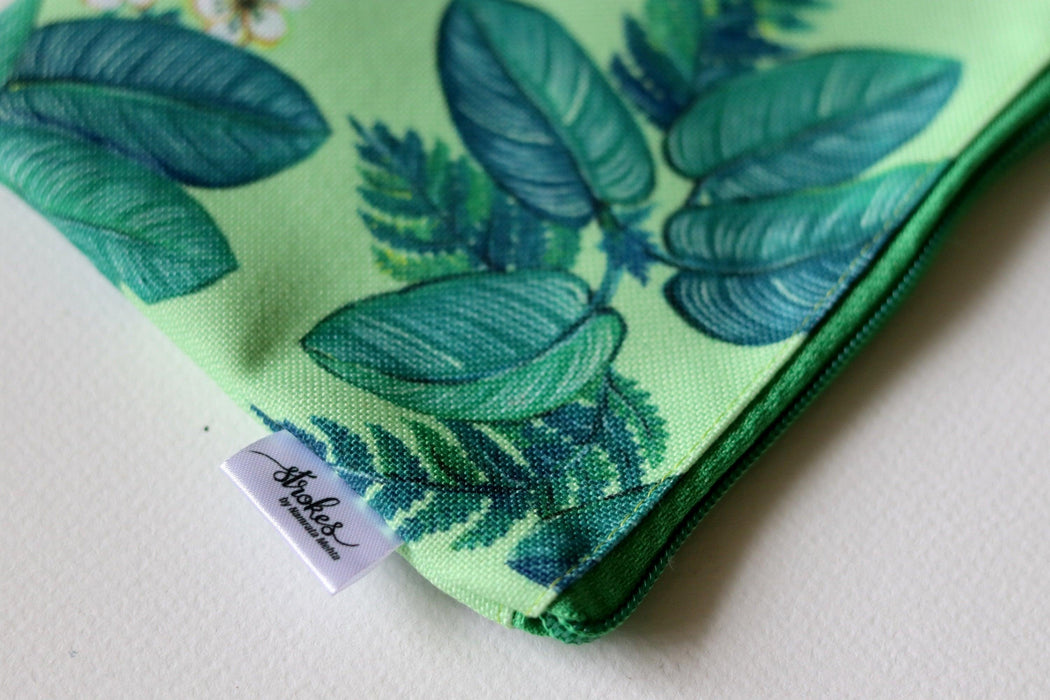 Mint Leaves Multi-purpose pouches (Set of 3) - Strokes by Namrata Mehta