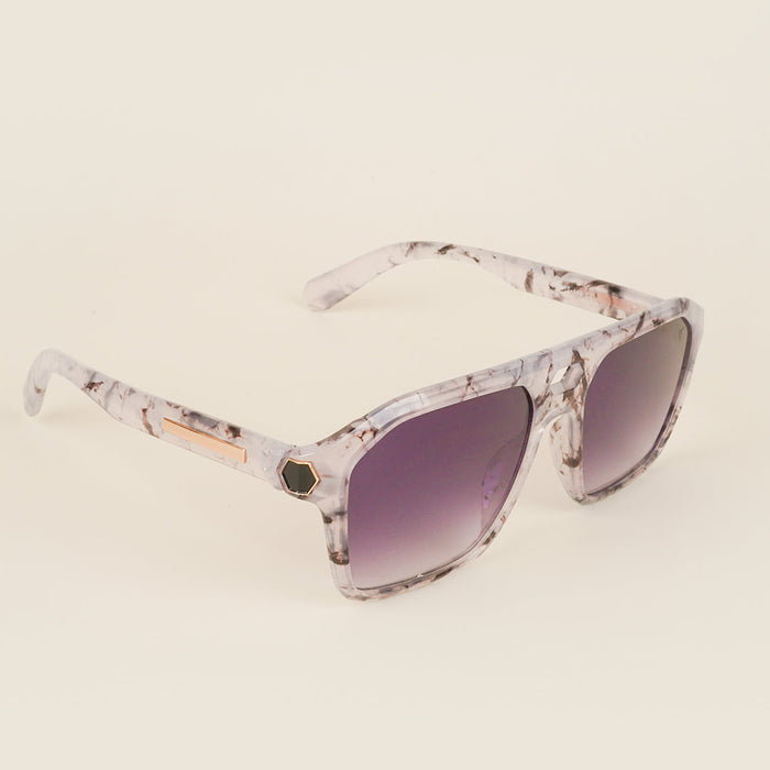 Voyage Violet & Clear Wayfarer Sunglasses for Men & Women - MG4100