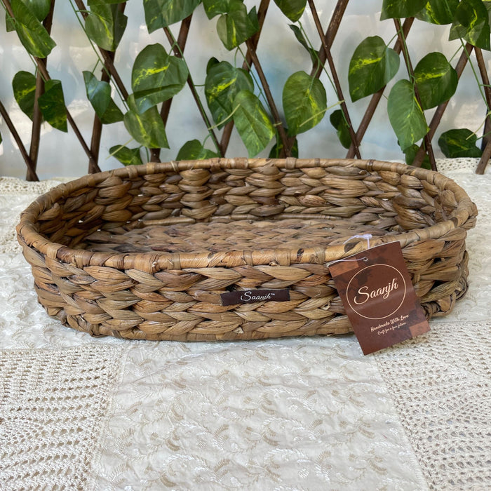 Shaded Straw OVAL Basket