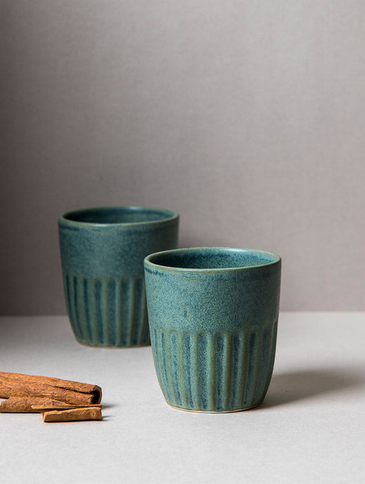 Ceramic Stoneware Kulhad - Cyan