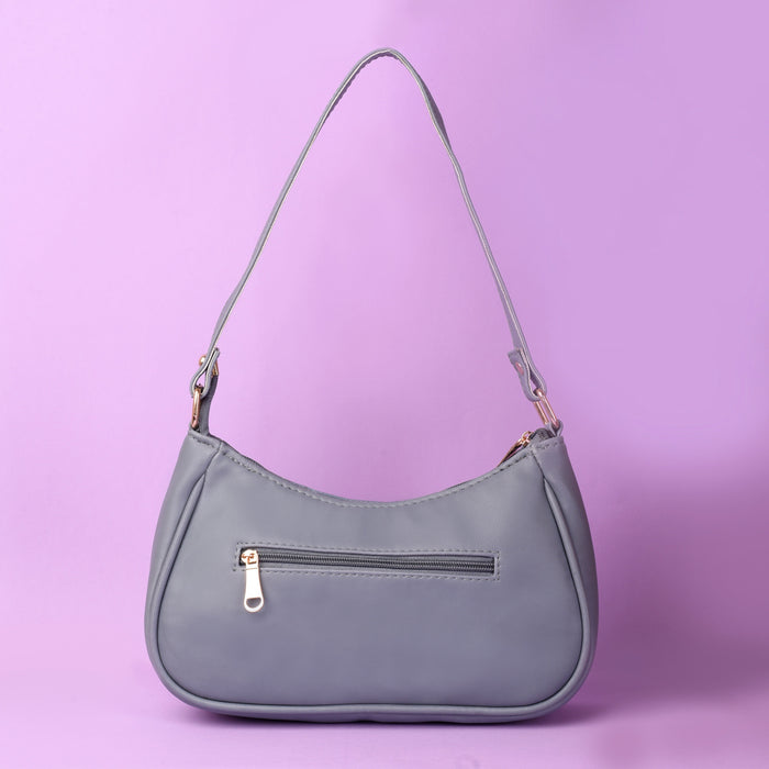 Periwinkle Charcoal Baguette Bag