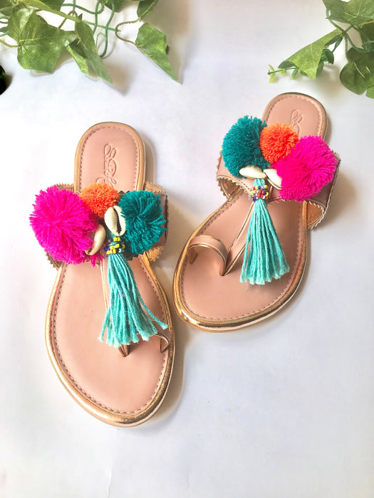 Boho Pink Flats