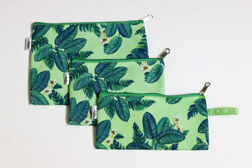 Mint Leaves Multi-purpose pouches (Set of 3) - Strokes by Namrata Mehta