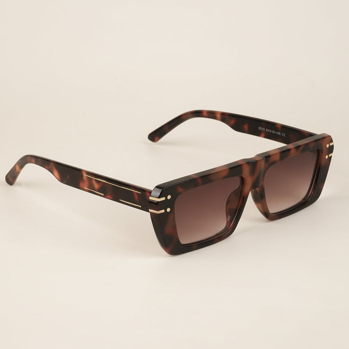 Voyage Brown Rectangle Sunglasses for Men & Women - MG4158