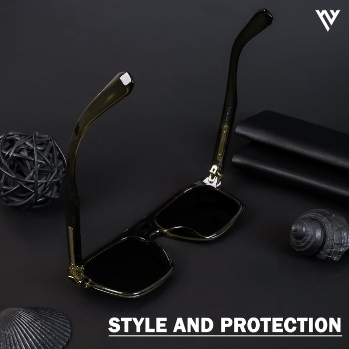 Voyage Exclusive Green Polarized Wayfarer Sunglasses for Men & Women - PMG4347