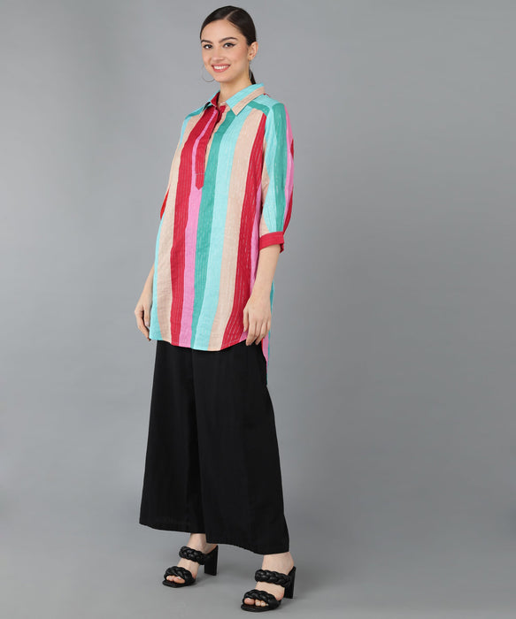 Cotton stripes Straight Kurta