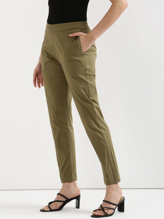 Military Green Stretchable Pants-CK-01-OLIVEPANT