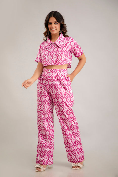 Cotton Pink Co-ord Set-WT6003PINK