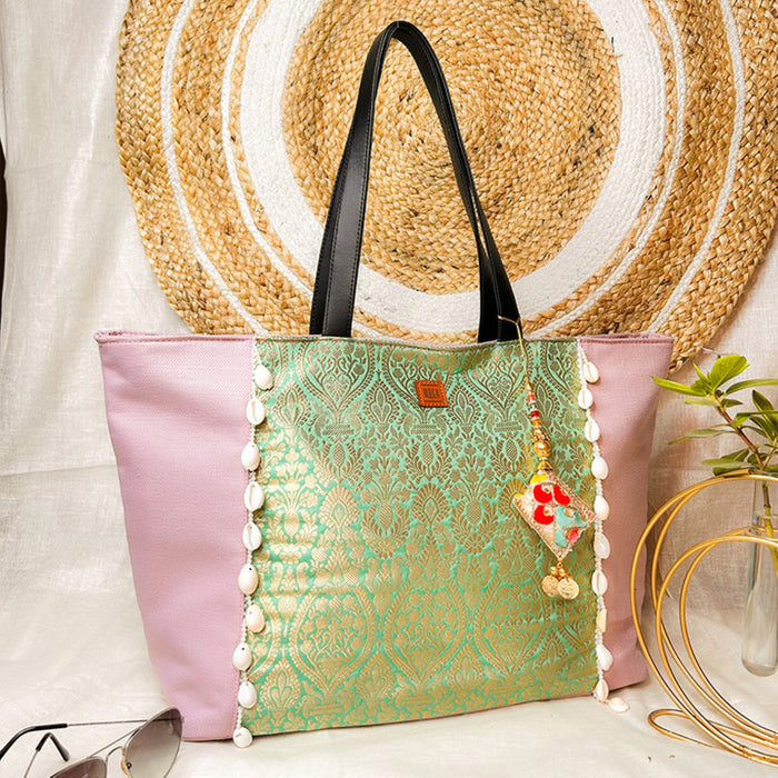 Phool Banarasi Silk Hand Bag