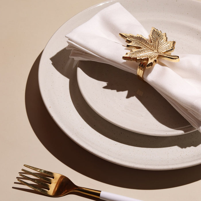 Elegant Napkin Rings for Dining Table, Maple Leaf