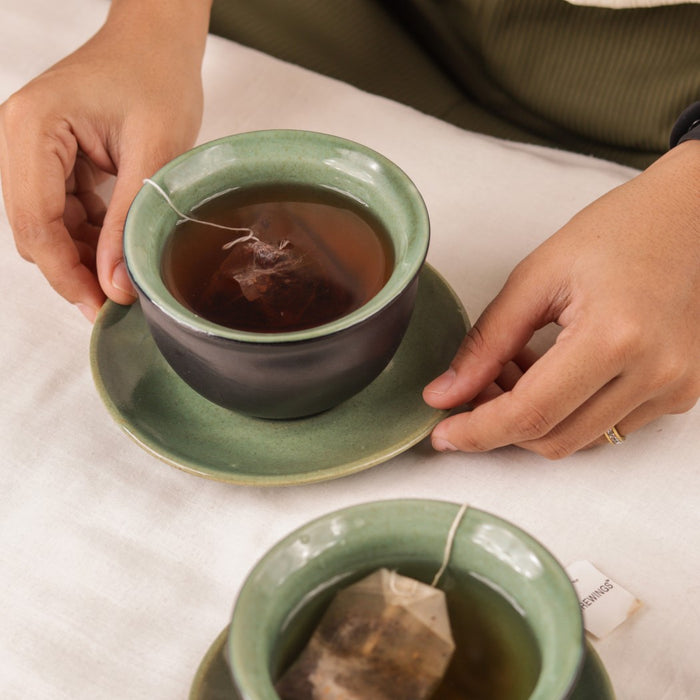 Tibetan Cup and Saucer - With Saucer